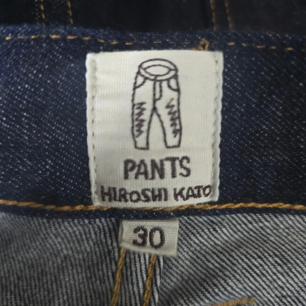 Kato Hiroshi The Scissors Slim Tapered Indigo Raw Selvedge Denim Jeans Mens 30
